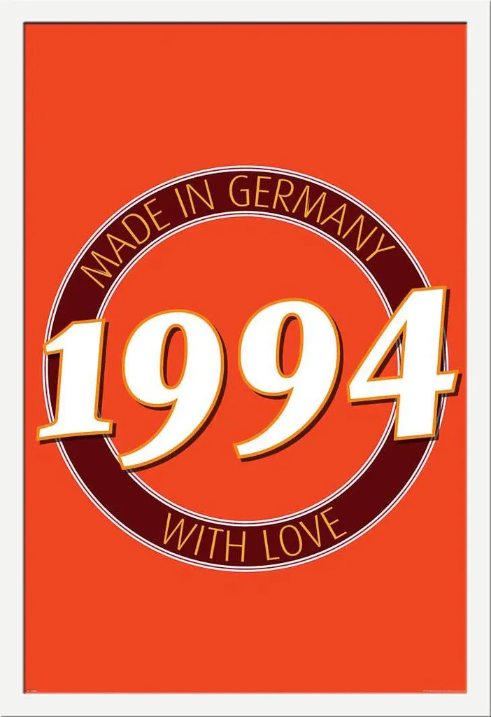 Set Poster 1994 Germany e Cornice Shinsuke Maxi MDF Bianco 61x91,5 - 1