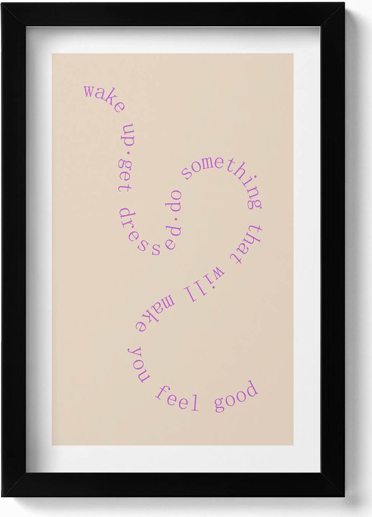 Motivierender inspirierender Satz– Wandbild mit Rahmen – Gerahmtes Bild – Wanddekoration – 20x30 cm – Schwarz