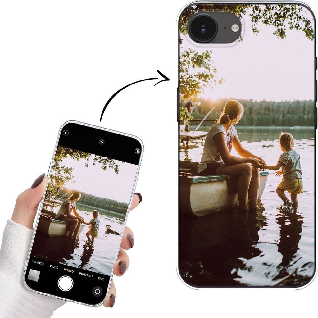 Handyhülle mit eigenem Foto für iPhone – TPU Case mit Wunschbild personalisiert, Farbe:Transparent, Modell:Apple iPhone 16e