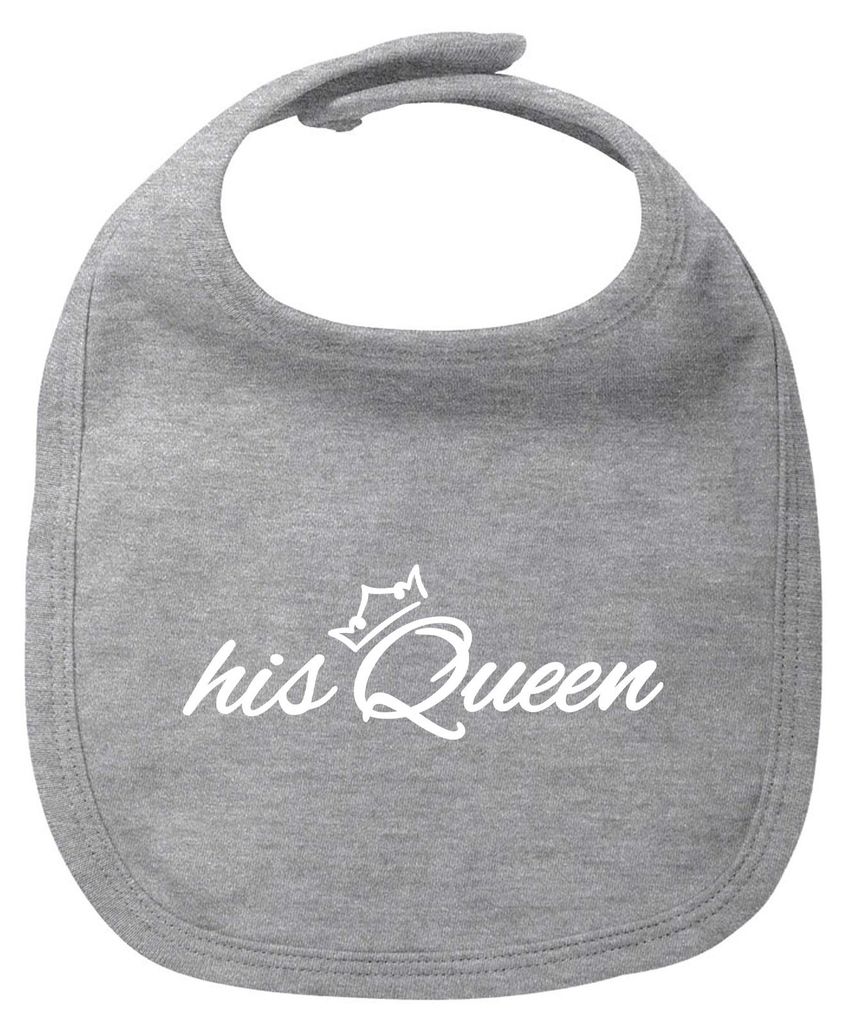Huuraa Baby Lätzchen his Queen Krone Heather Grey Produktbild 