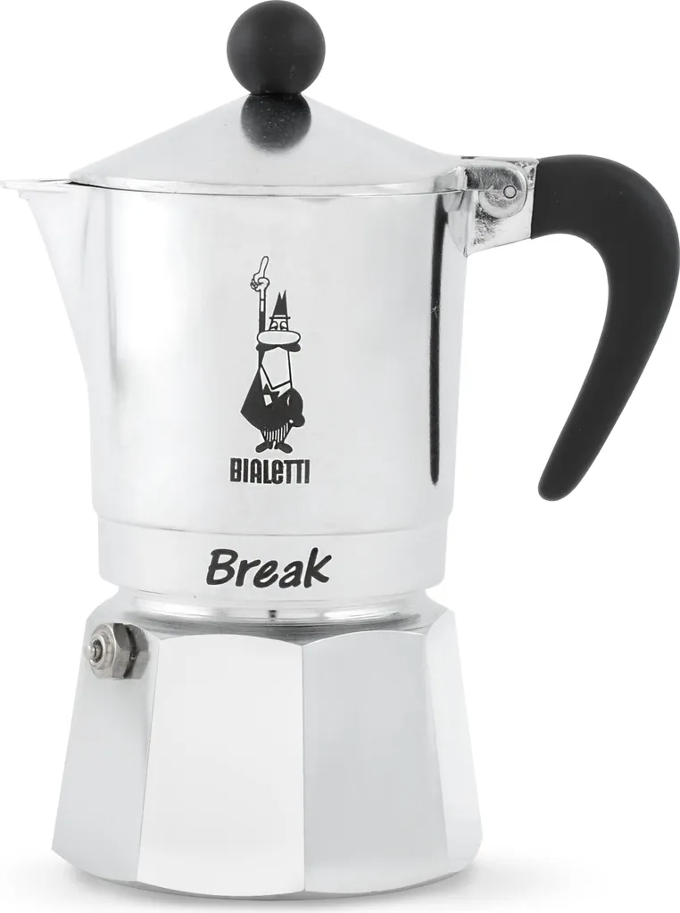 Bialetti Break Argento 1 Tazza - Moka in Alluminio Professionale