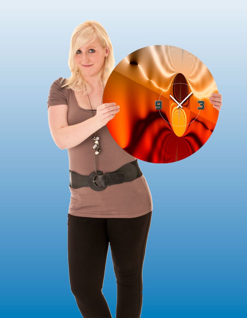 5088 Dixtime Designer Wanduhr, Wanduhren, Moderne Wohnraumuhr 40cm Durchmesser