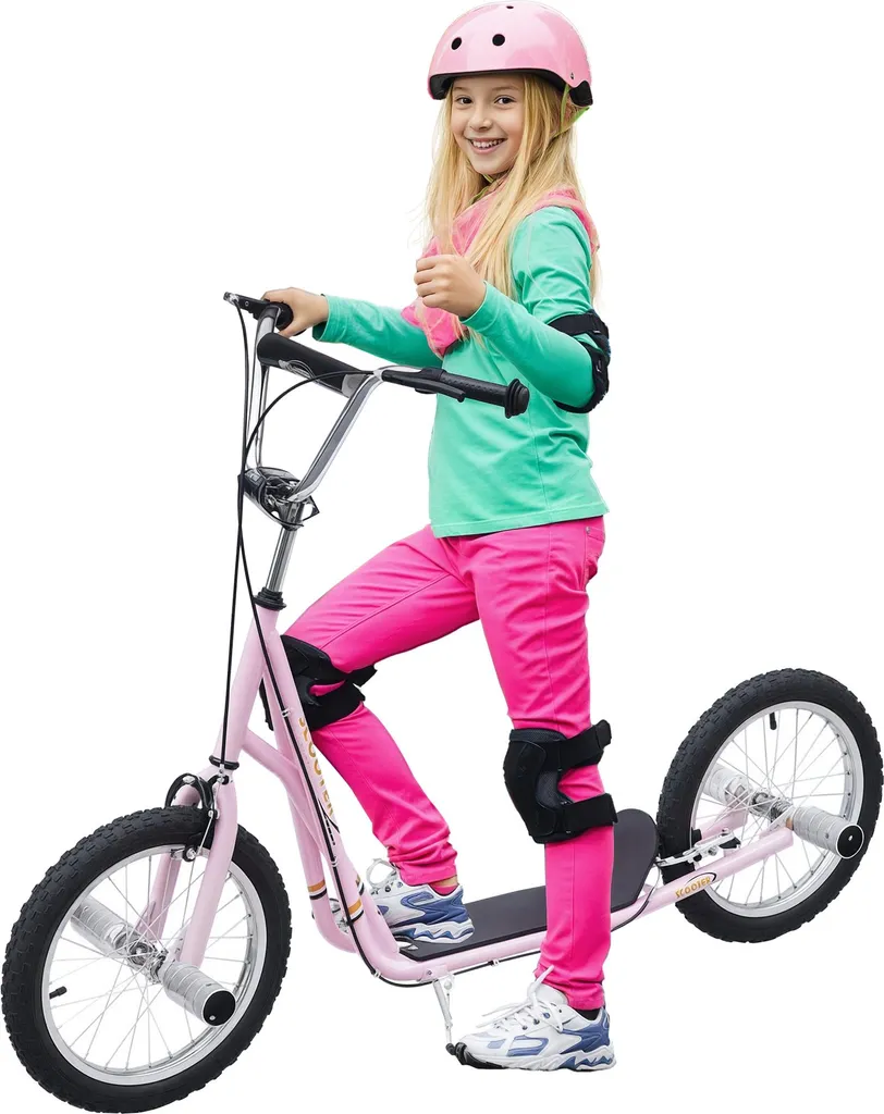 Trottinette Rose avec Roues 16 Pouces et Pegs pour Figures Freestyle