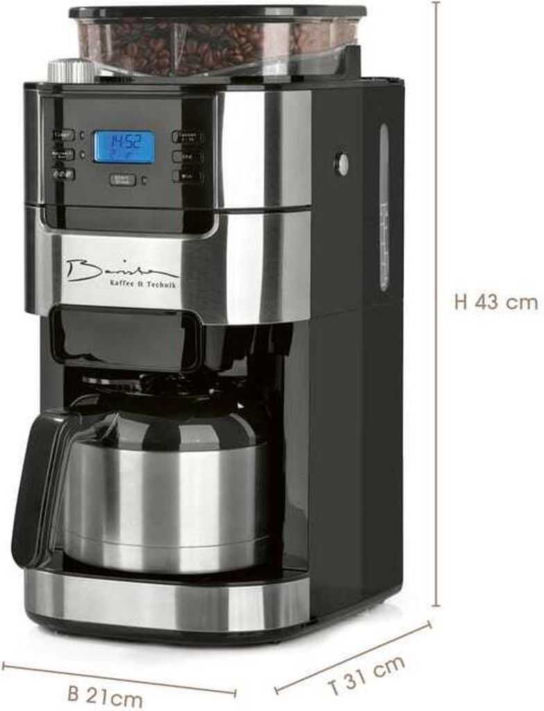 Barista Filterkaffeemaschine mit Mahlwerk mit Thermokanne Produktbild 8