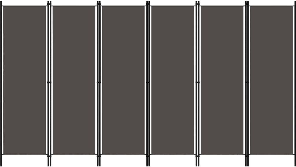 vidaXL Séparation de pièce 6 pièces Anthracite 300x180 cm - Image du produit 