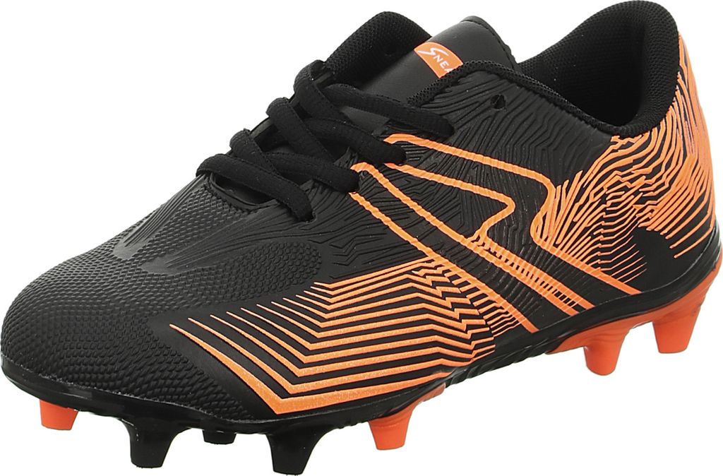 Sneakers Kinder-Fußballschuh Schwarz-Orange, Farbe:schwarz, EU Größe:36