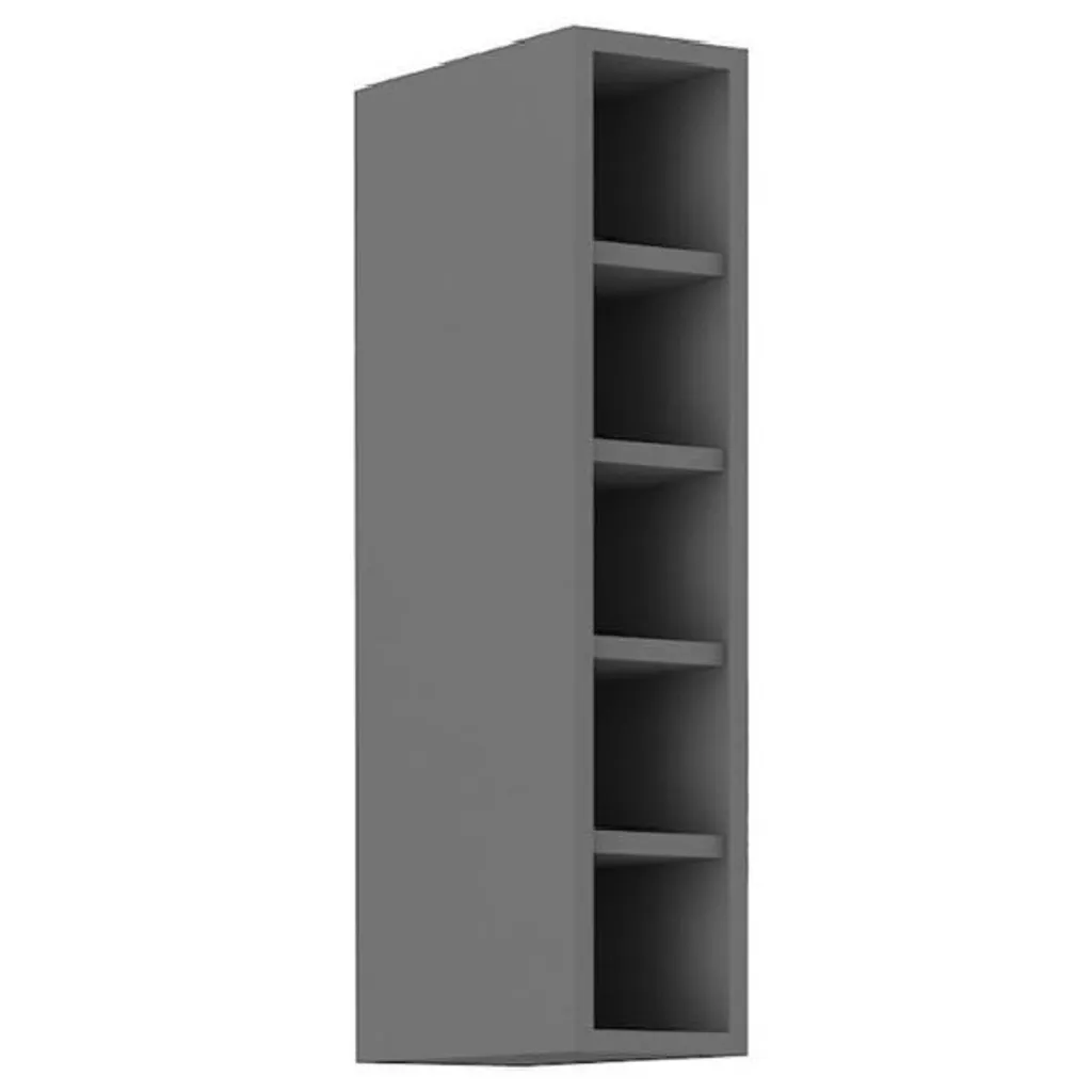 Armoire murale étroite 15 cm anthracite - Design ouvert MYRIAM