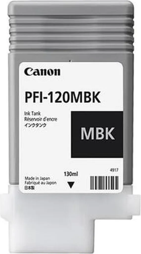 Canon PFI-120 MBK Noir Mat pour Impression de Plans CAO et SIG