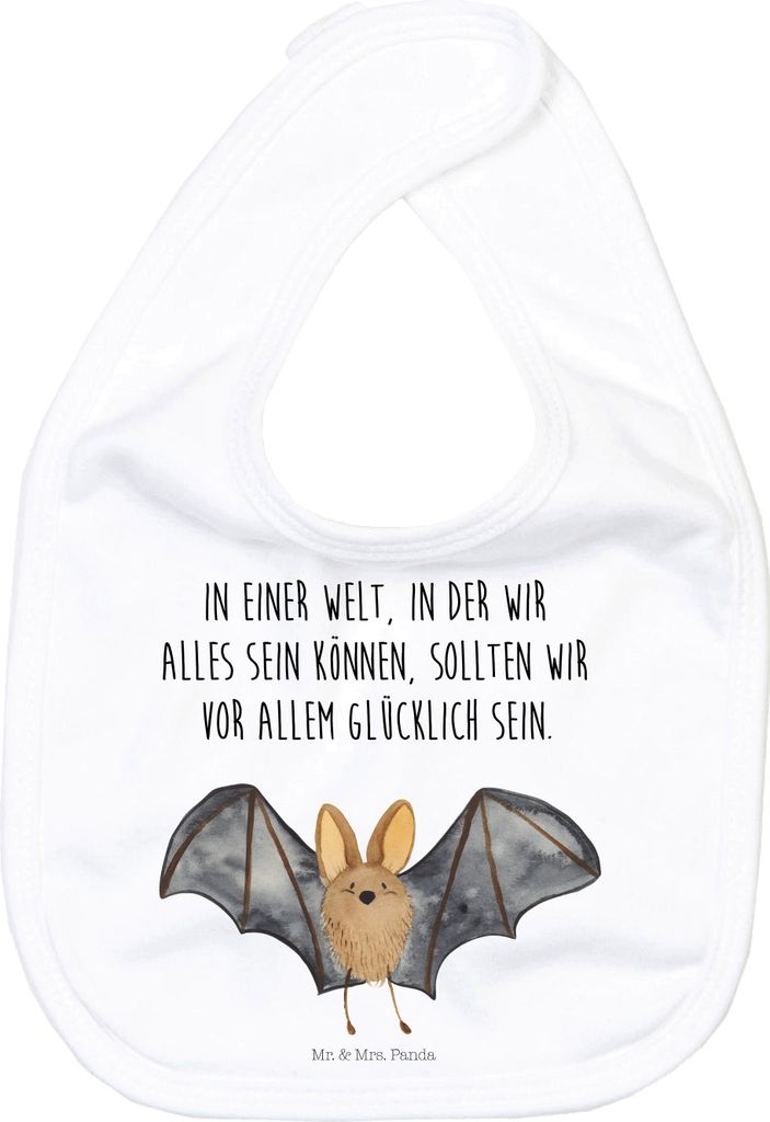 Mr. & Mrs. Panda Lätzchen Fledermaus Flügel - Weiß - Geschenk, Für Babys, Sabberlätzchen, Lustige Sprüche, Schlabberlatz, Schlabberlätzchen,...