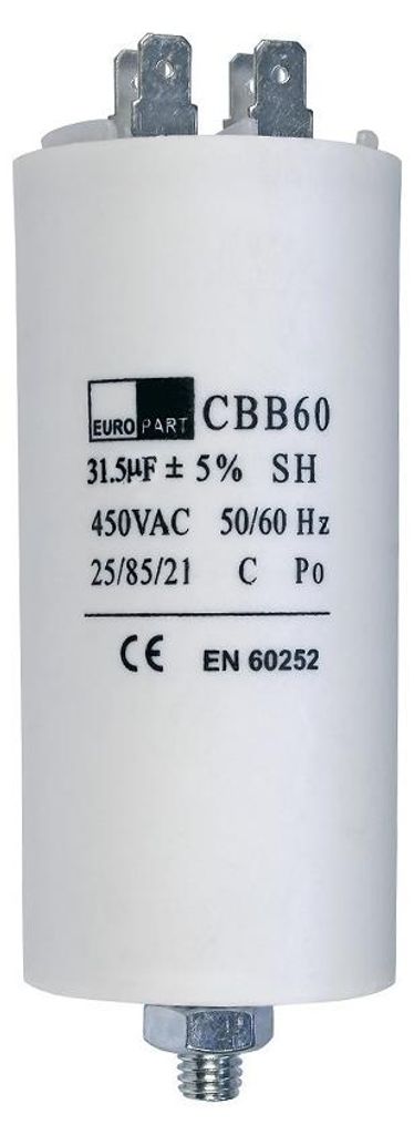 Anlauf Kondensator mit Steckfahnen 31,50 µF 450 V ua. für Produktbild 