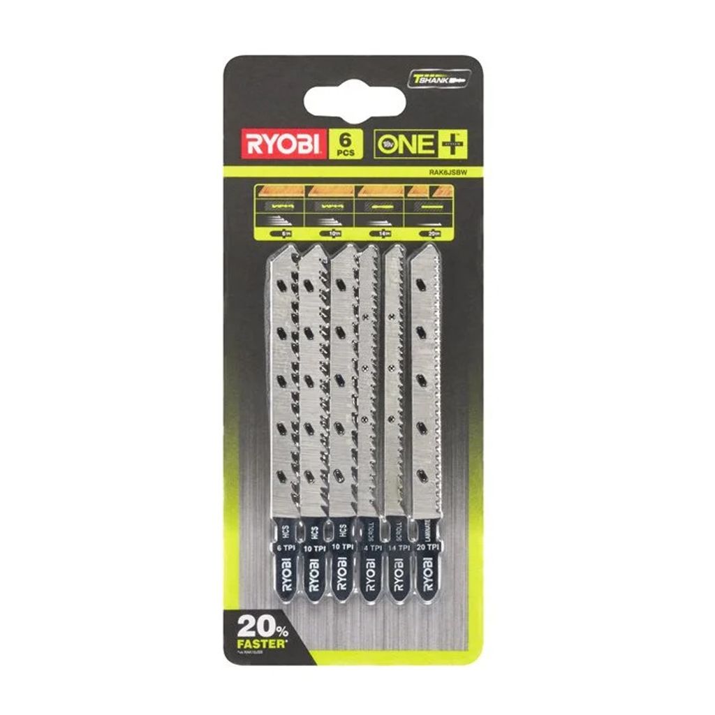 Ryobi RAK6JSBW Kit 6 Universal-Stichsägeblätter 6/10/120TPI Produktbild 