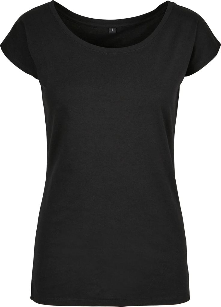 Build Your Brand Basic BB013 | LadiesŽ Wide Neck Tee Rundhalsausschnitt - Farbe: Black - Größe: 3XL