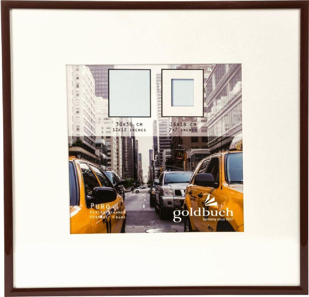 Goldbuch Kunststoff-Fotorahmen Puro 30 x 30 cm, braun