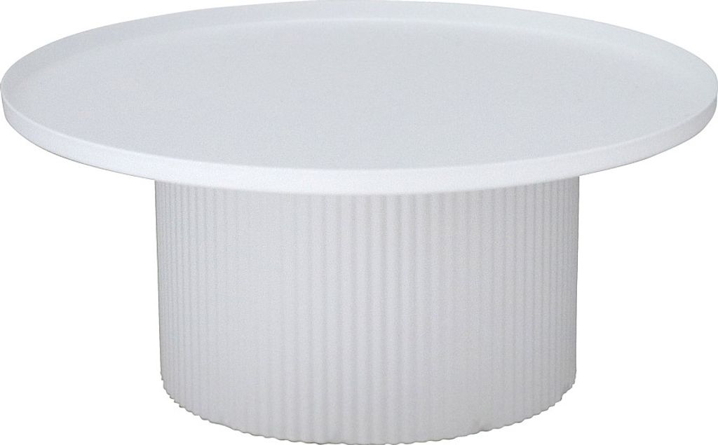 Dekoplateau LIVING weiß Metall Dekoteller mit Fuß D20,5cm Kerzenteller Scandi