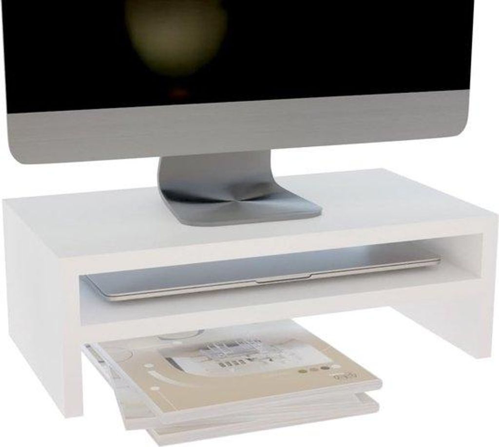 Luxe Monitorständer ergonomisch, 140 mm Höhe, mit Stauraum für Tastatur, Bürobedarf, Bücher & Stifte
