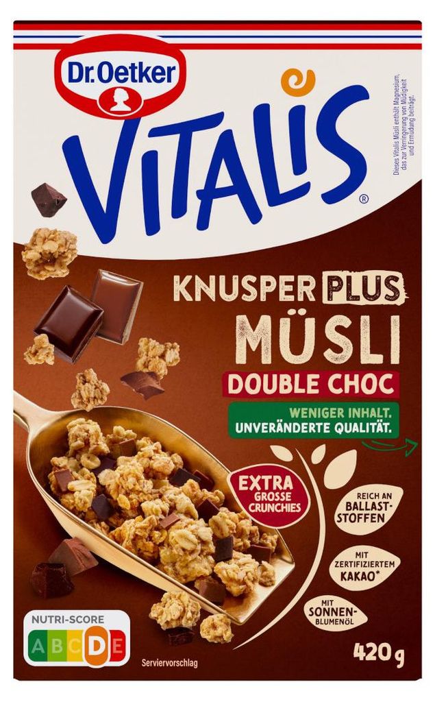 Dr Oetker Vitalis KnusperPlus Confezione di muesli Immagine del prodotto 