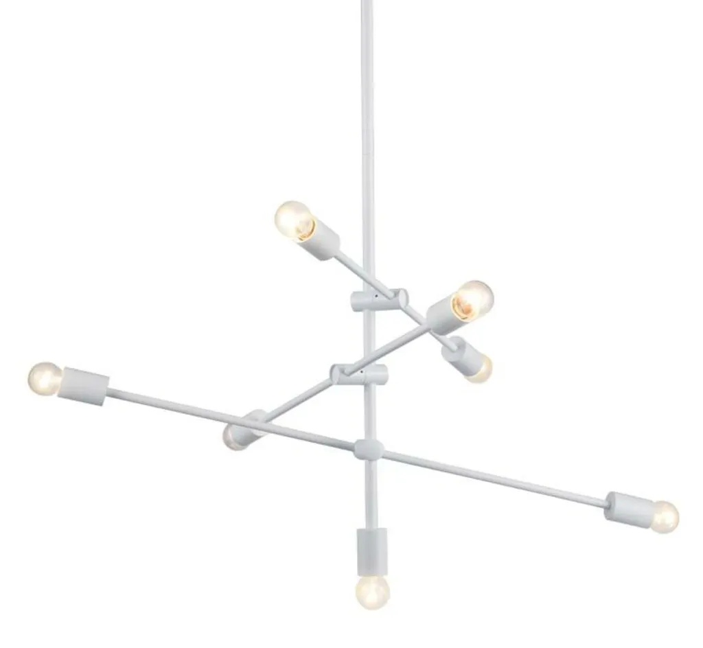 Suspension rétro blanche ACA OD680107WH en acier durable style loft 30cm