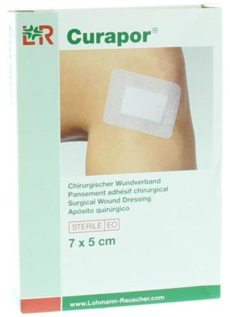 Curapor Wondpleister 7 x 5 cm steriel (5 stuks) Productafbeelding 
