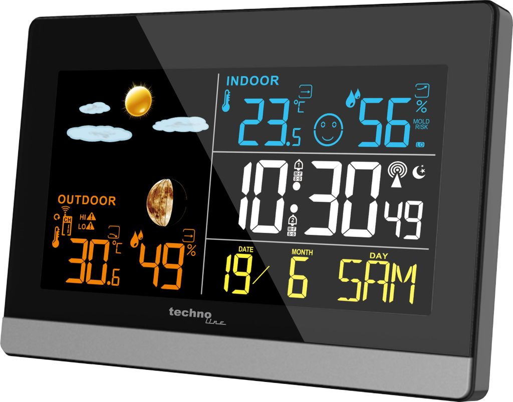 Technoline WS 6455, grijs, buitentemperatuurmeter, Productafbeelding 
