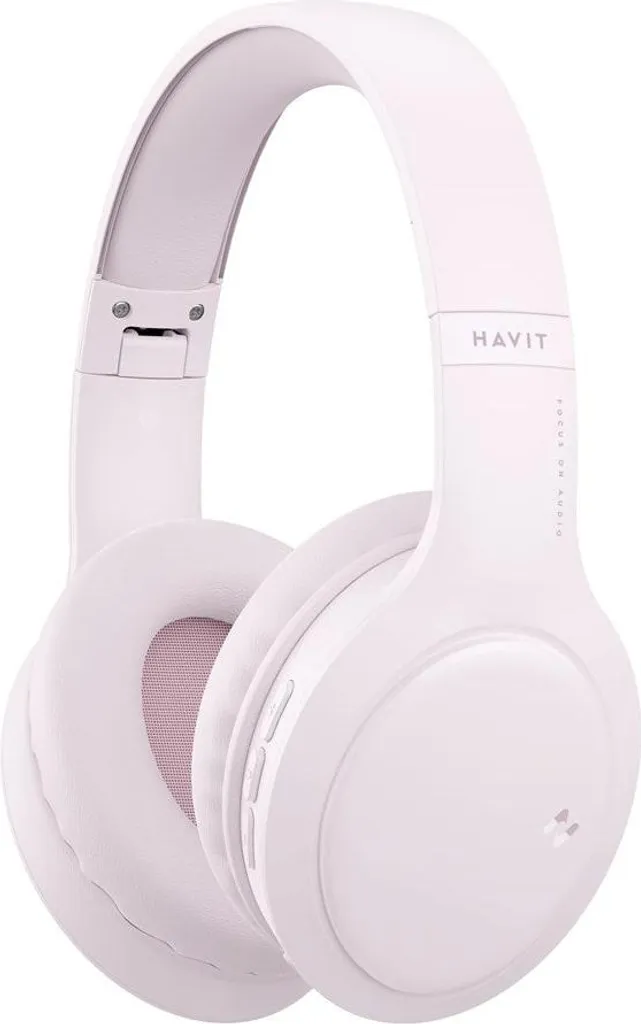 Havit H633BT Cuffie Wireless Rosa: Design Pieghevole e Bassi Potenti
