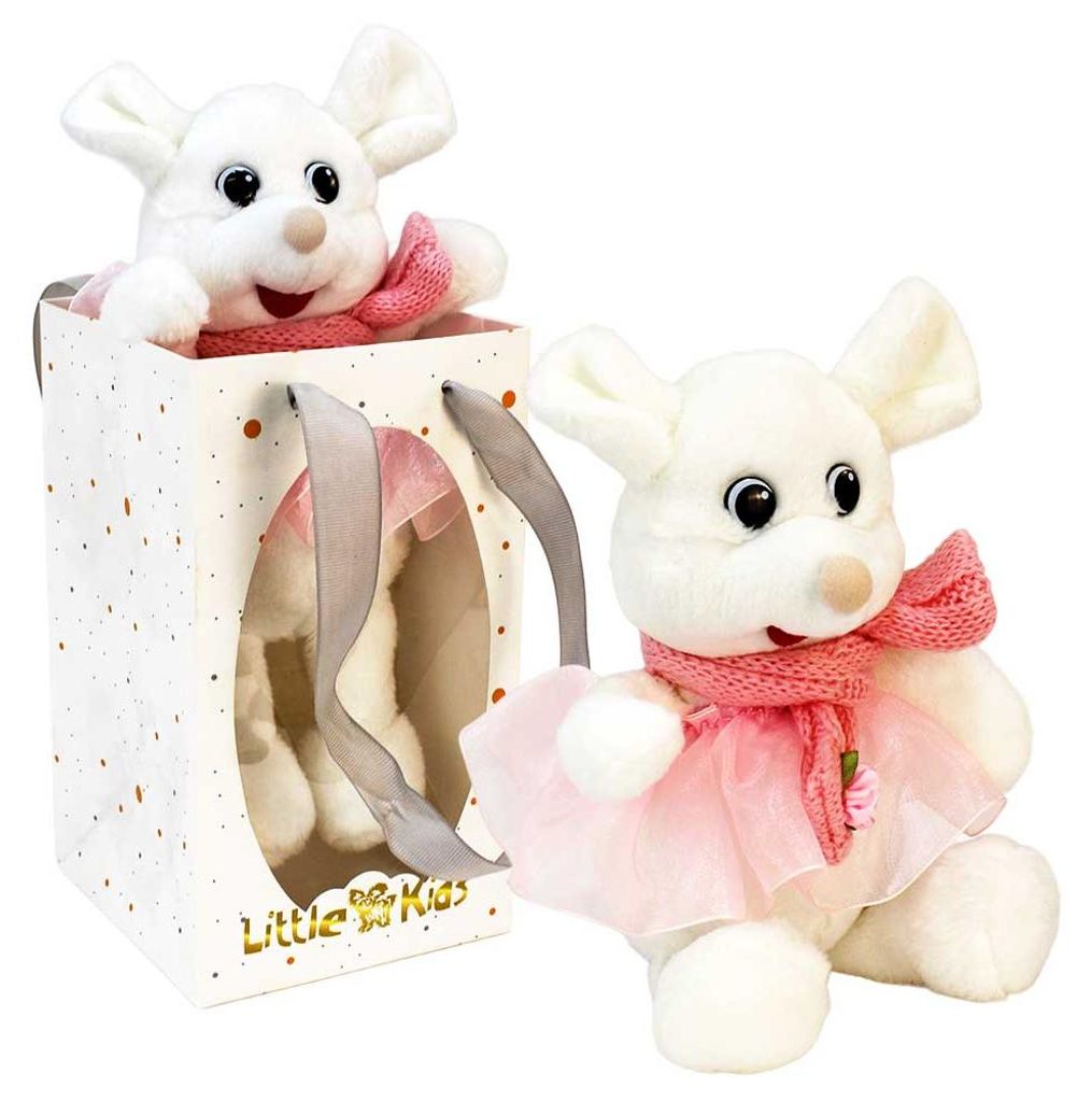Maus mit Tütü Kuscheltier inkl. Geschenktasche - ca. 20 cm
