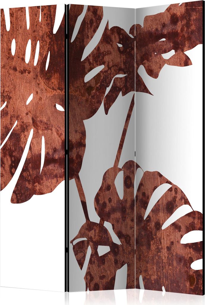 Neuheit! Dekorativer Paravent Raumteiler Trennwand Foto-Paravent Spanische Wand XXL MONSTERA BLÄTTER 135x172 cm b-C-0742-z-b