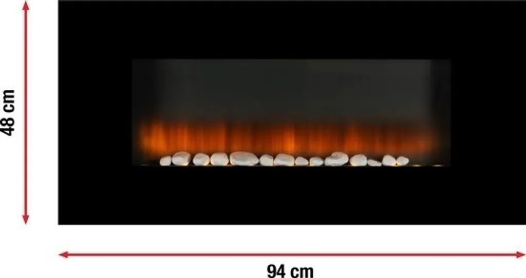 Cheminée Électrique 2000W Vancouver avec Programmateur et Effet Feu - 16