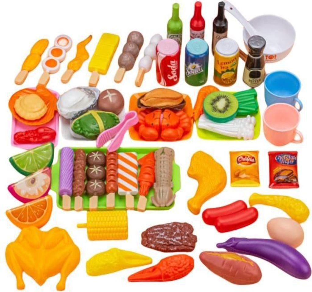 Hrací sada potravin - Kuchyně - Grilovací sada, 64 dílků - Obrázek produktu 