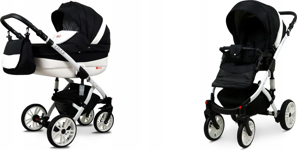 Poussette Combinée 2 en 1 BabyLux® Lilly Ensemble Trio Carbone Chic