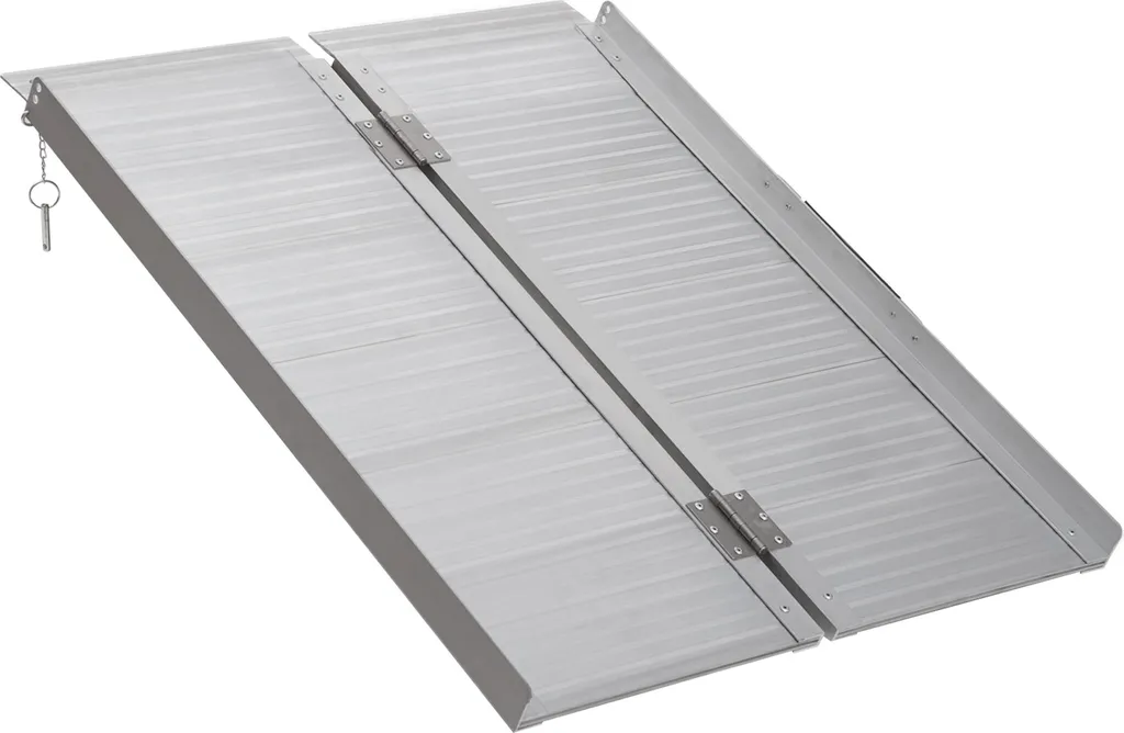 Rampe aluminium antidérapante pliable charge 270 kg pour PMR 91cm