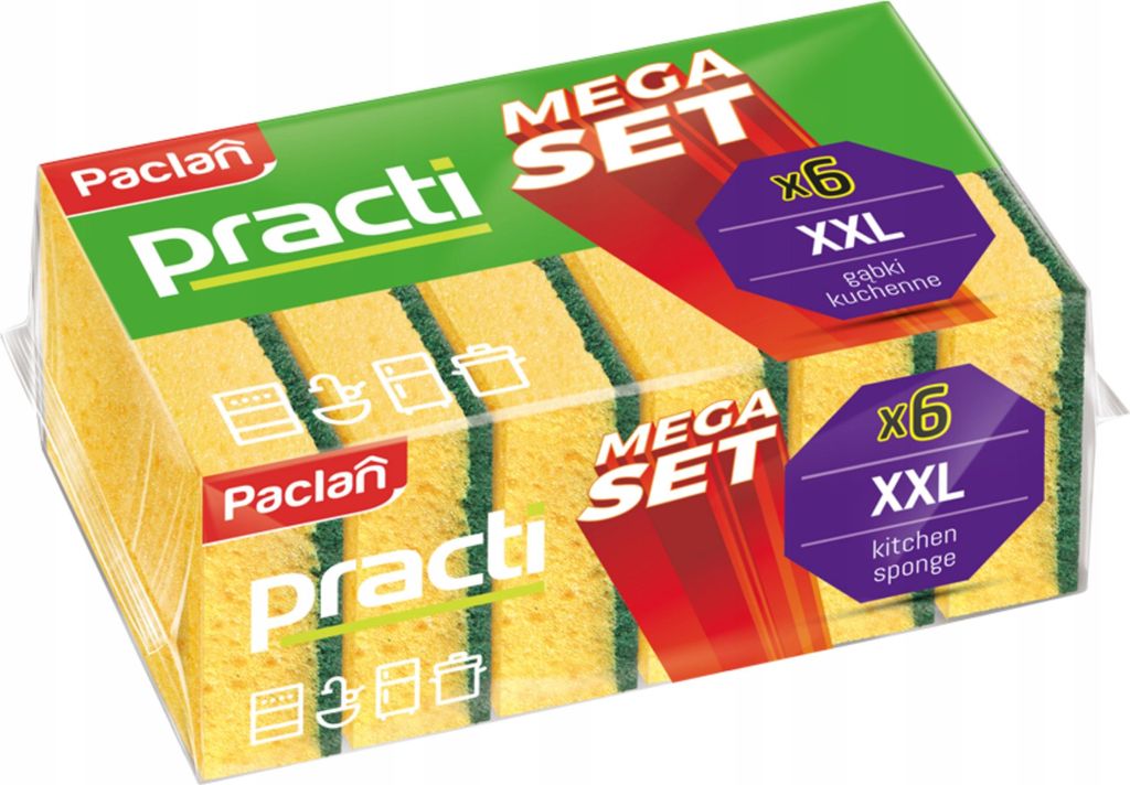 Spülschwämme Mega Set Practi 6 Stück - Paclan Produktbild 