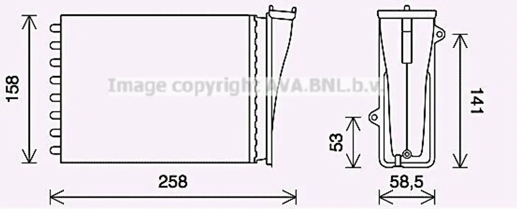 Échangeur thermique PRASCO PE6413 robuste en aluminium OE 1608182480