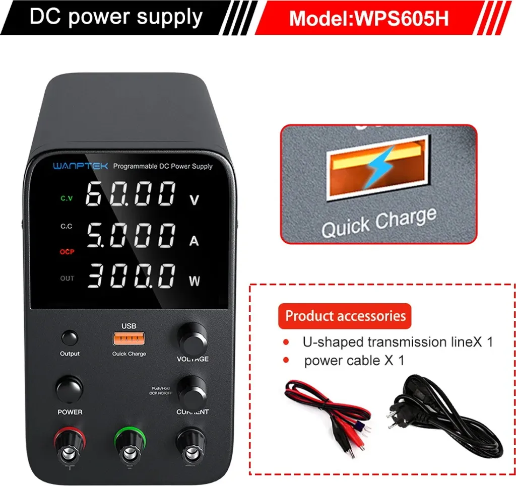Recensione e Vendita Alimentatore WPS605H 60V 5A - DC Power Supply - 2