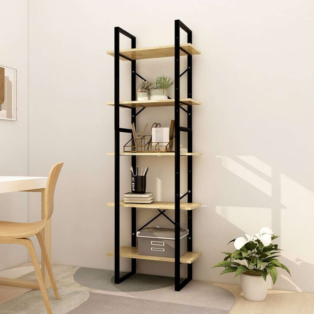 vidaXL Bücherregal 5 Fächer 60x30x175 cm Massivholz Kiefer - Bücherregal - Bücherregale - Bücherschrank - Büroregal