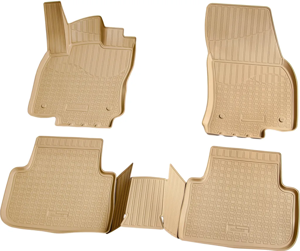 Set Tappetini 3D Su Misura Tiguan AD1 2016+ Gomma Beige TPE