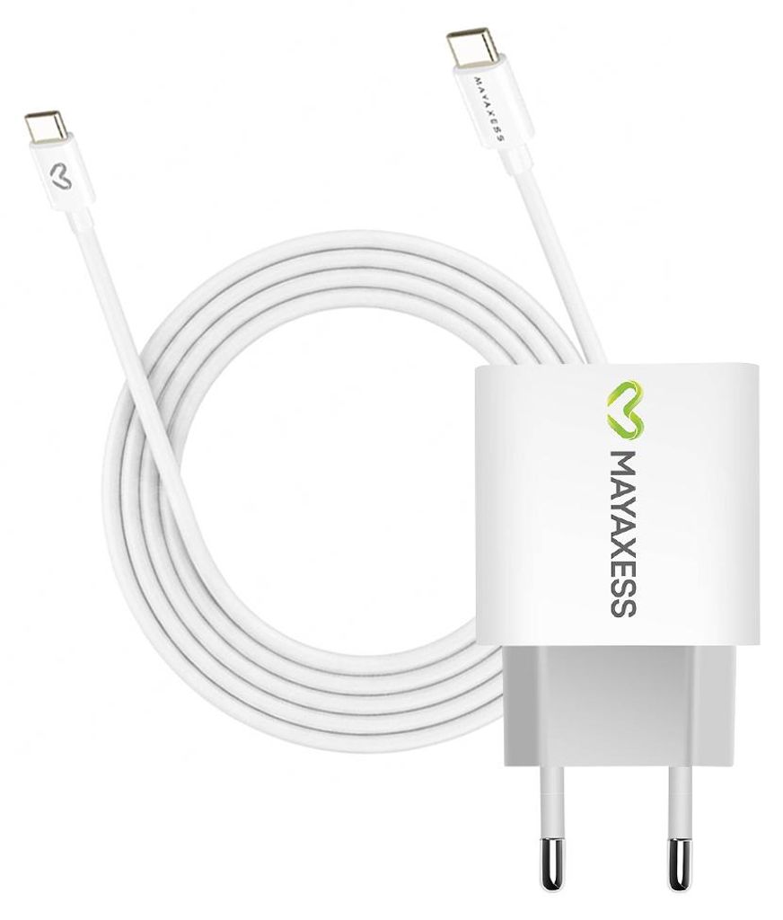 Mayaxess, 20W Netzteil für Pixel 9 Pro XL + USB-C Kabel 1m, Weiß