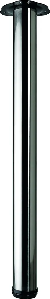 Pied de table réglable aspect inox Hettich D60x700mm pour bureau et plan