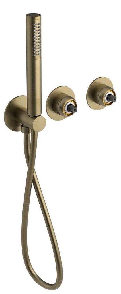Sapho ULTRAMIX Unterputz-Duscharmatur/Wannenarmatur Körper mit Handbrause, 2 Wege, Gold matt