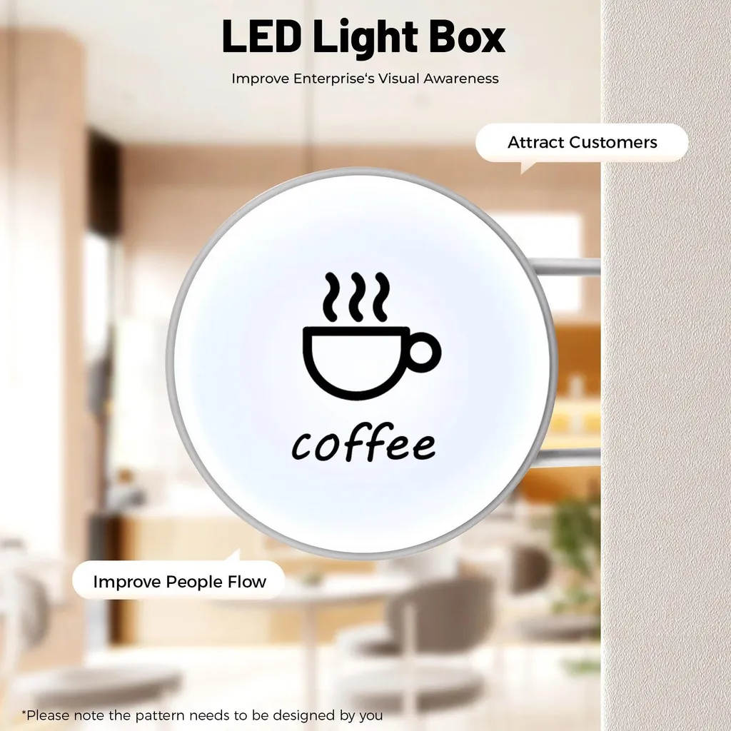 Enseigne lumineuse double face LED pour augmenter votre visibilité