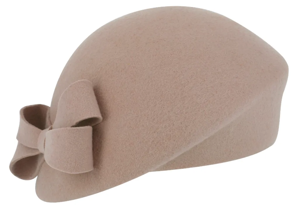 Cappello Asimmetrico Fiebig Chic Feltro di Lana con Fiocco | Made in EU