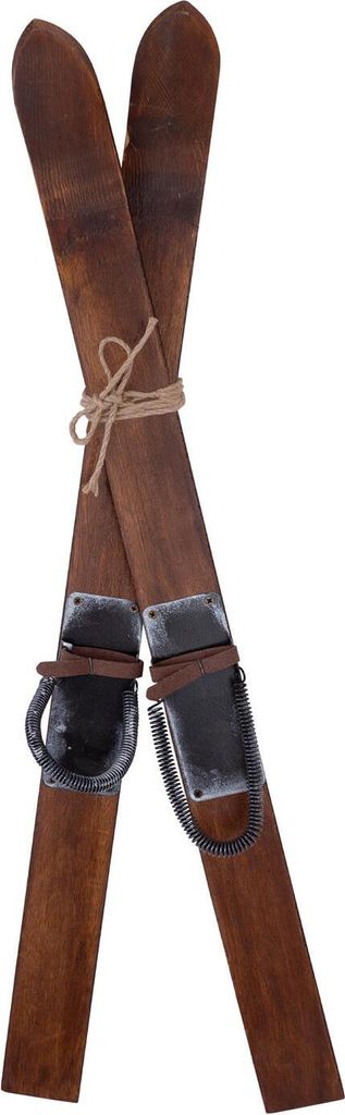 1x Ski "Vintage" Deko zum Hängen aus Holz 60cm