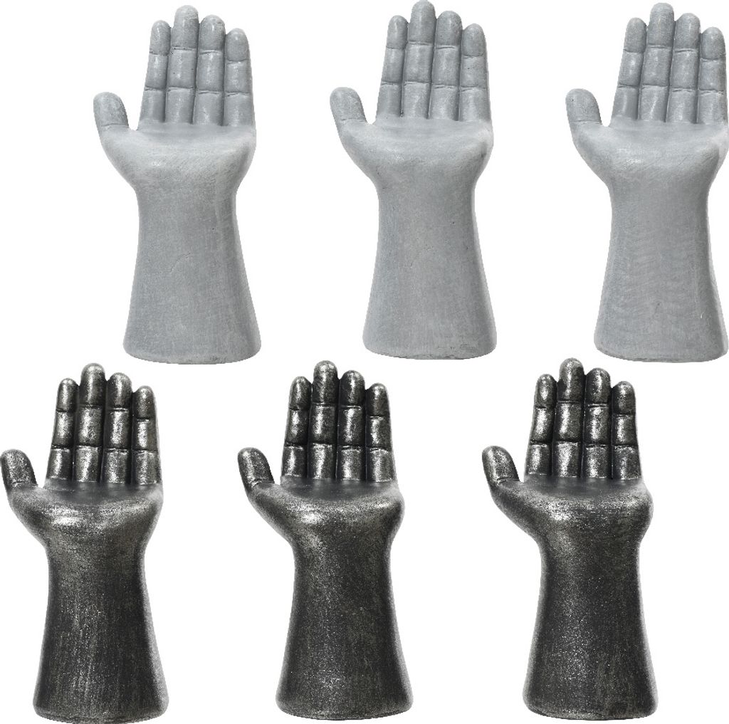 3er Set Blumentopffüße Outdoor 4,5x5x9cm schwarz / grau sortiert