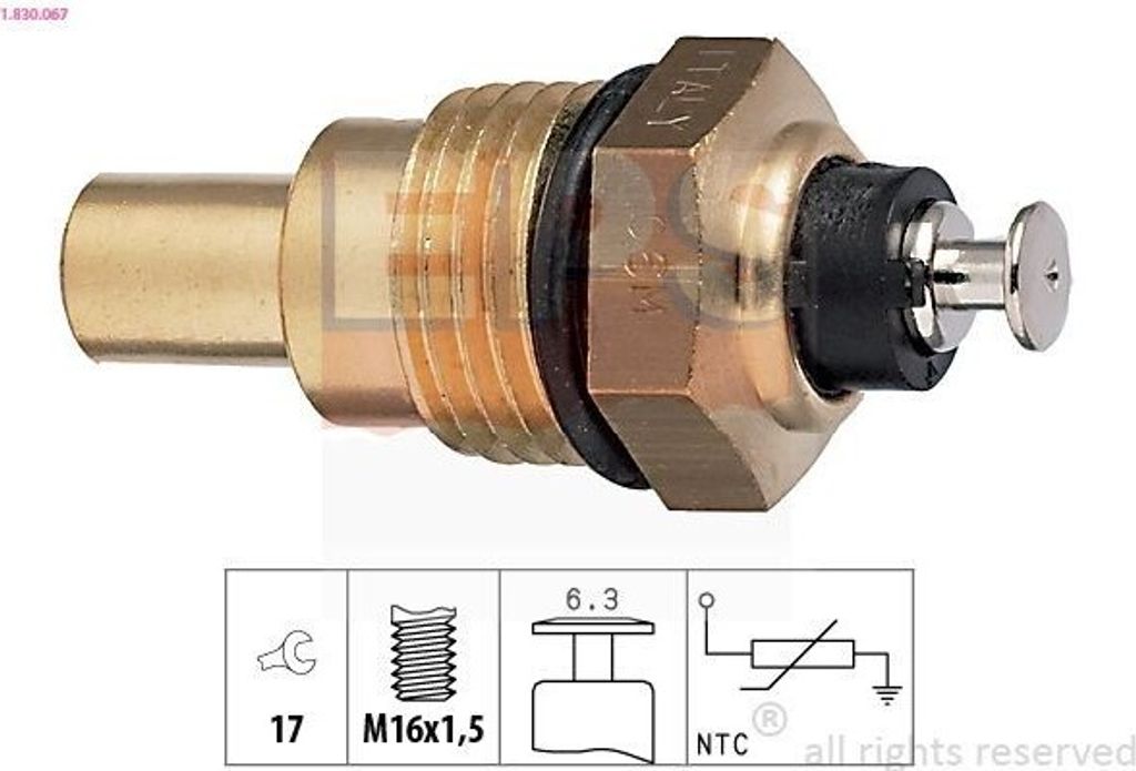 EPS 1.830.067 Kühlmitteltemperatursensor für OPEL Campo (TF0, TF1) Monterey A (M92) Monterey B (M98) für ISUZU D-Max I Pickup (TFR, TFS) für VA...