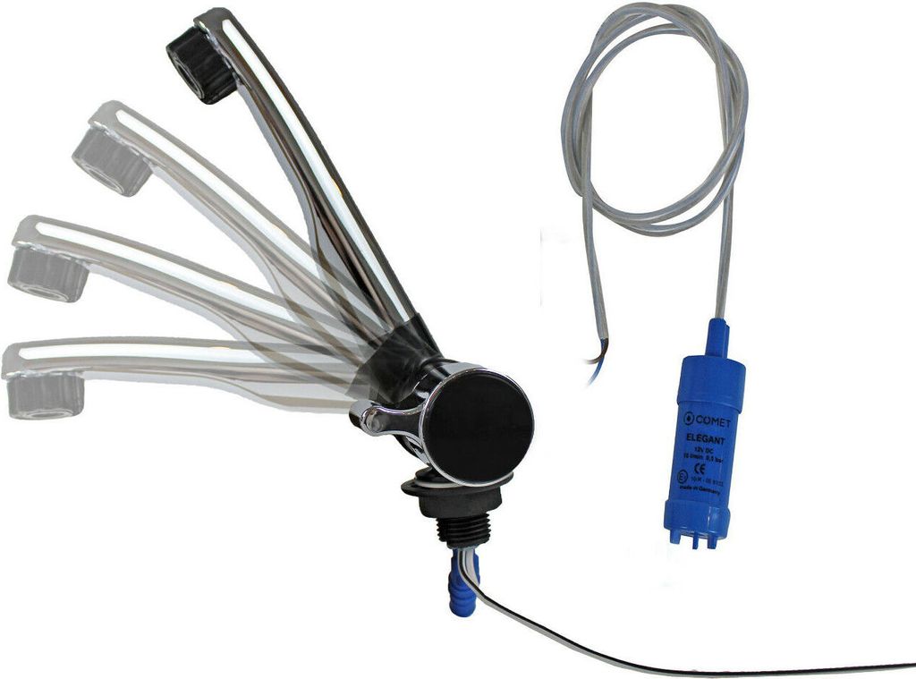 London Camping Automatikwasserhahn + Tauchpumpe 12V Boot Wohnwagen Wohnmobil Neu