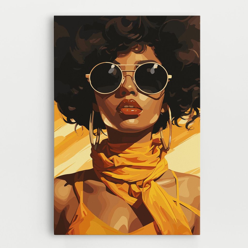 ARTHUB Leinwandbild 30x40 cm, African Yellow Woman | Wohnzimmerdekoration, Hängende Bilder, Wanddekoration, Heimdekoration, Frauen, Afrikanische...