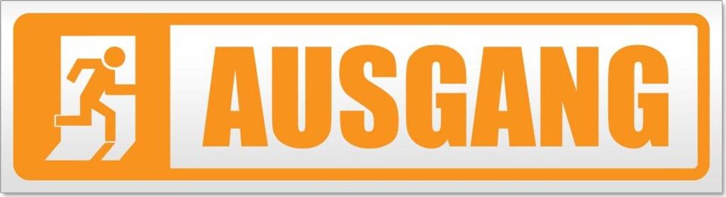 AUSGANG Magnetschild Schild magnetisch