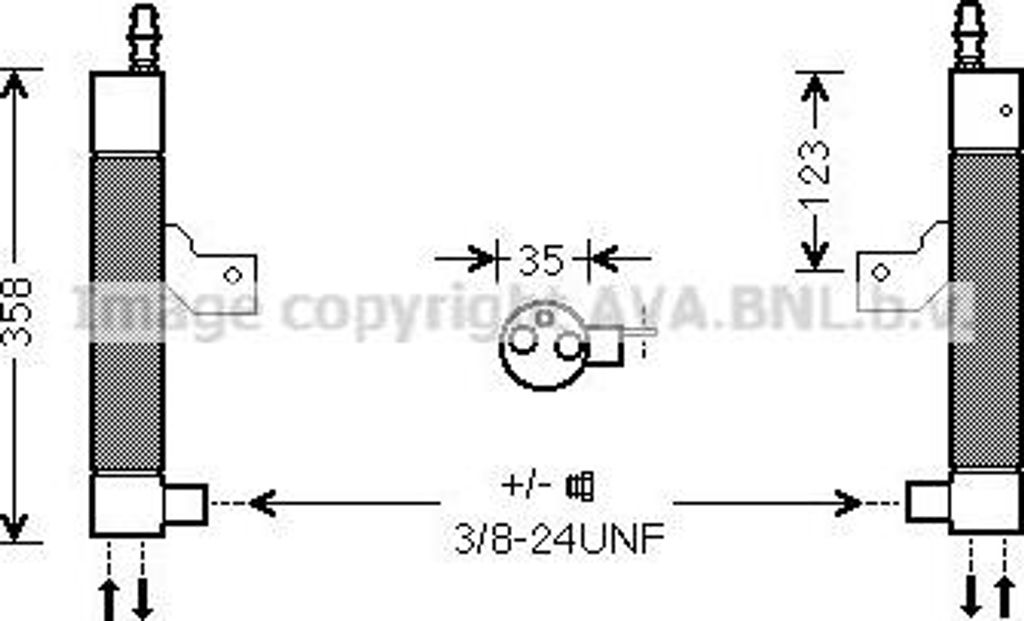 AVA VOD146 Trockner, Klimaanlage OE 30780200 kompatibel mit S60, S80, V70, XC70