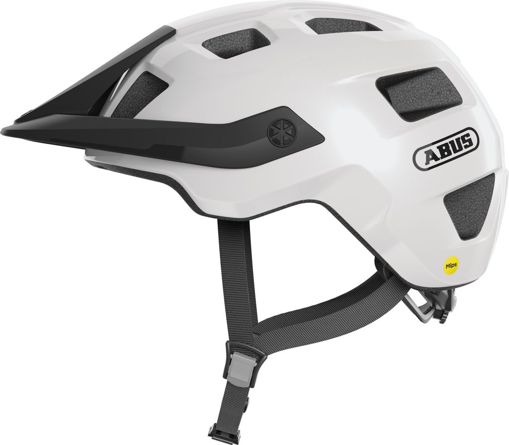 ABUS MTB-Helm MoTrip MIPS - Fahrradhelm für einen sicheren Einstieg in den Mountainbikesport - mit Aufprallschutz - für Damen und Herren - Weiß ...