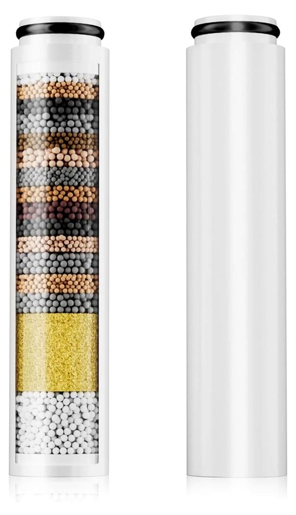 2er Pack Ersatzfilter für Duschkopf, 20 Schichten Filter für hartes Wasser zur Reinigung und Entfernung von Chlor und schädlichen Substanzen