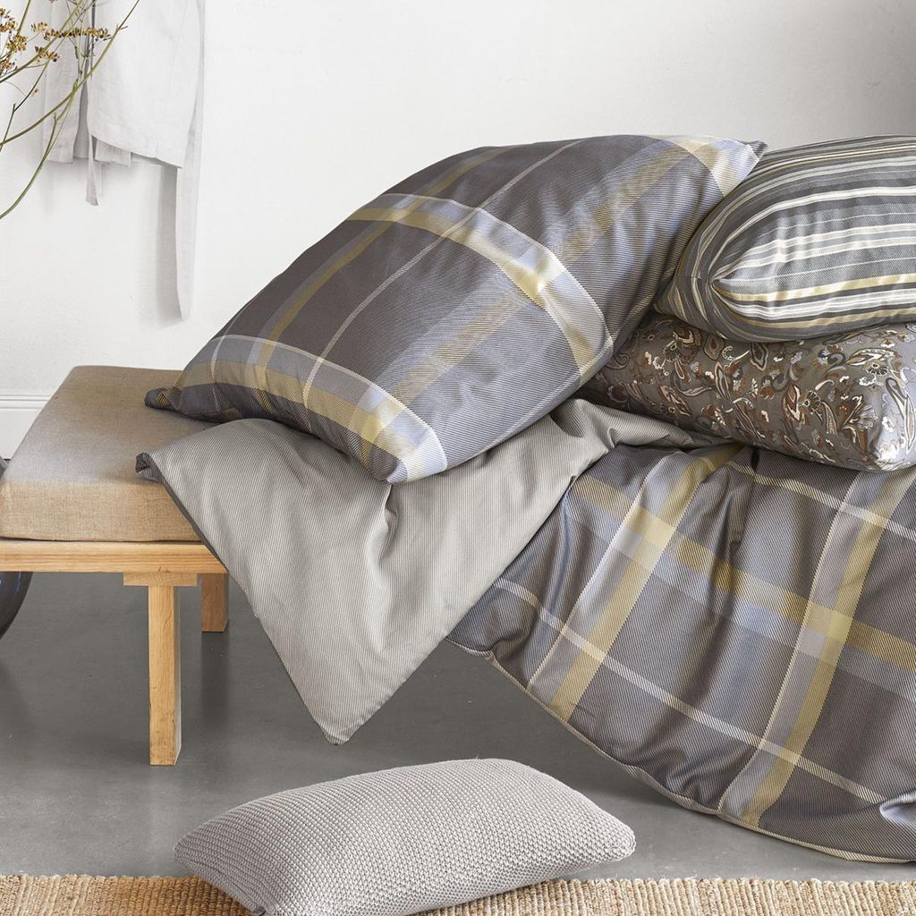 Irisette Mako-Satin Bettwäsche-Garnitur Don-8422 Größe 155x220+80x80 cm Farbe grau-11